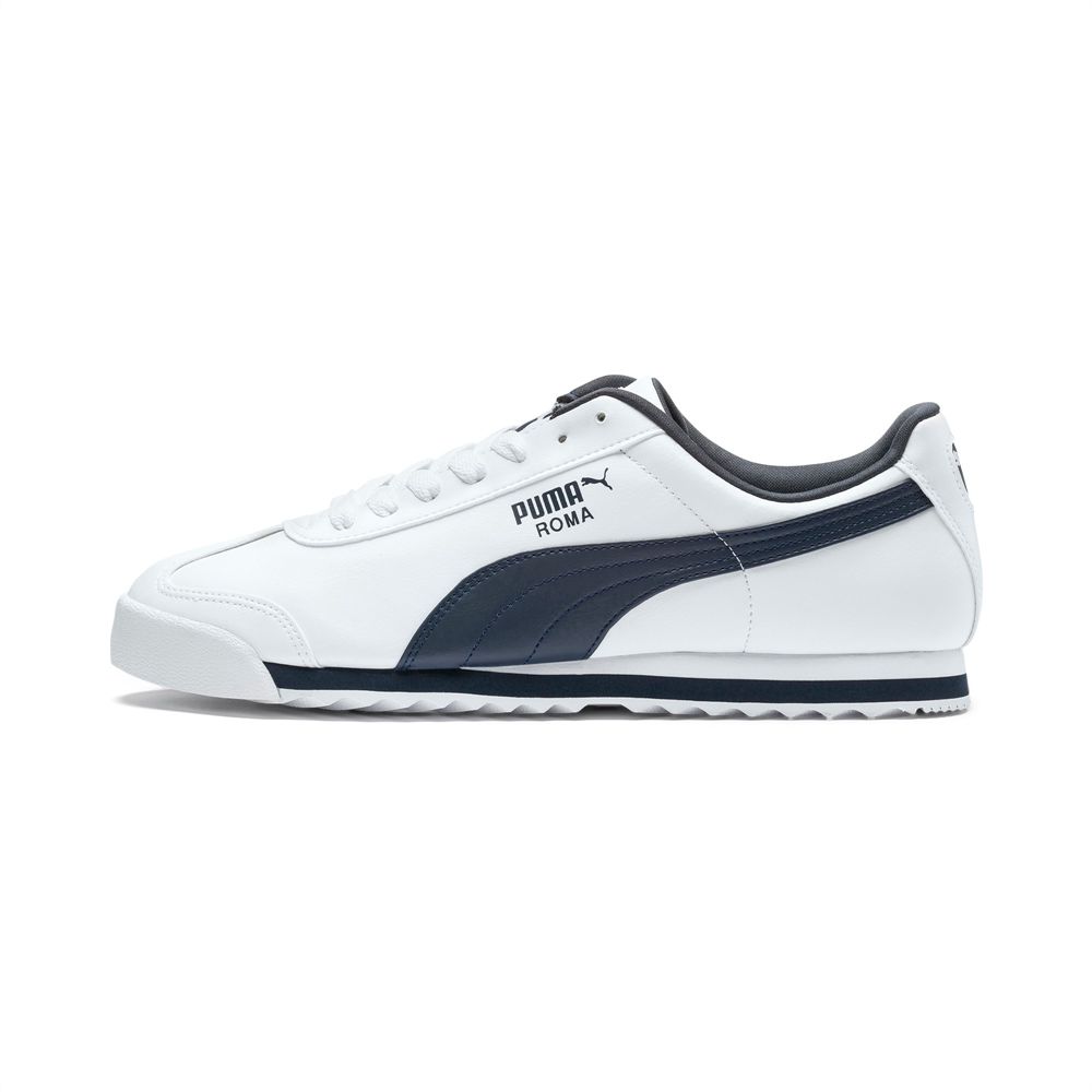 Puma Roma Basic Férfi Sportcipő - Fehér/Sötétkék ( Hungary - EVFSL6971 )
